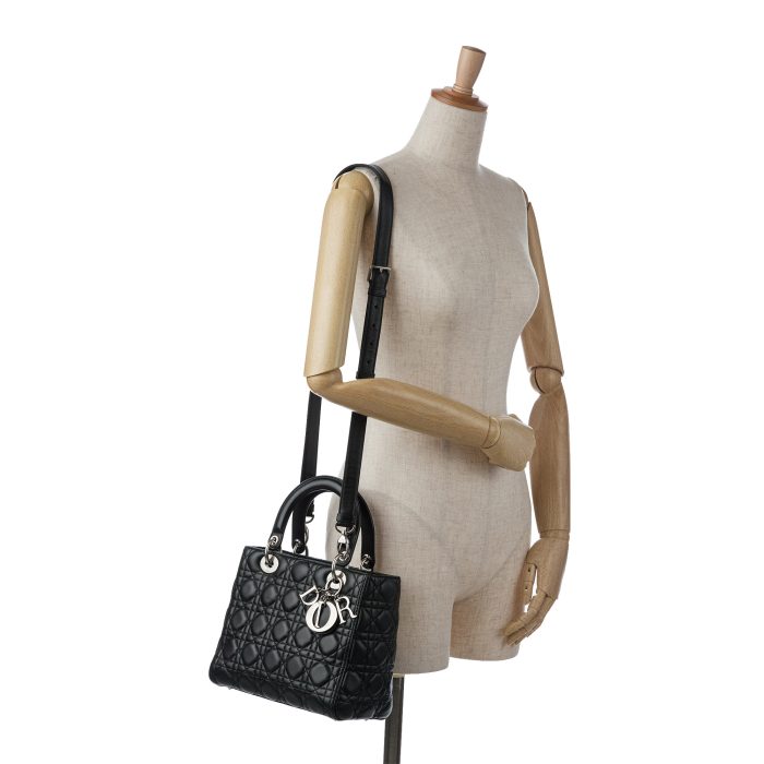 Borsa Lady Dior media nero