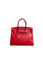 Borsa Hermès Birkin 30 Epsom Rouge Casaque