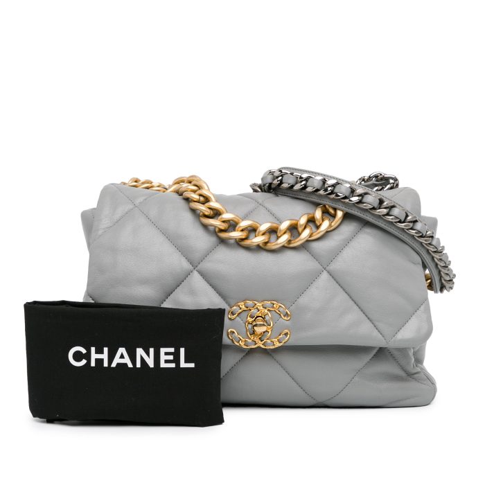 Borsa Chanel 19 grande Grey