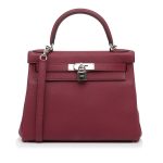 Borsa Hermès Kelly 28 Togo Rouge Grenat