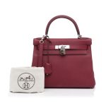 Borsa Hermès Kelly 28 Togo Rouge Grenat