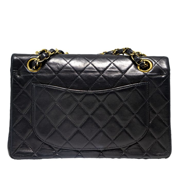 Borsa Chanel Timeless Classic Small colore nero hardware oro 24 k