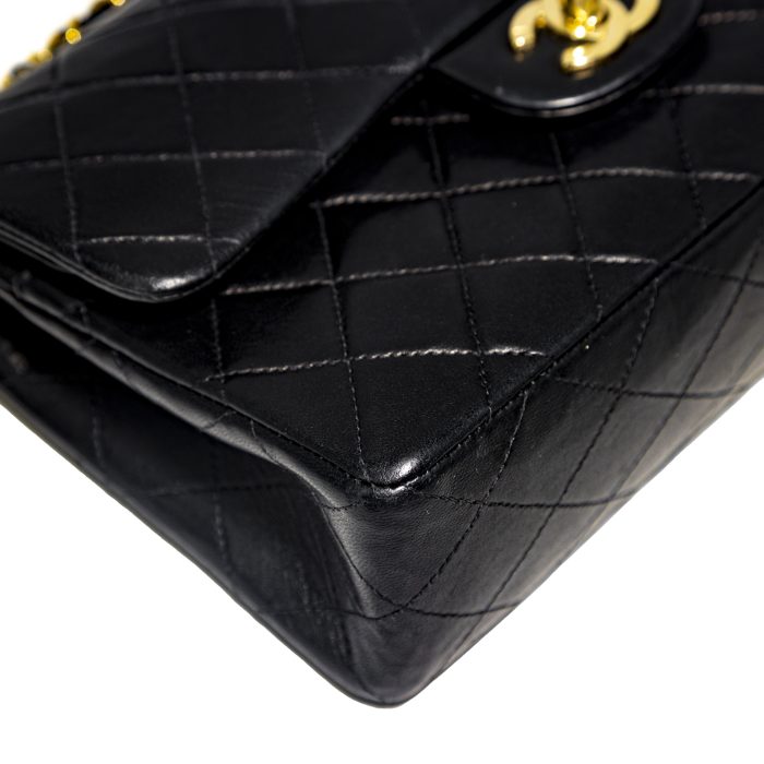 Borsa Chanel Timeless Classic Small colore nero hardware oro 24 k