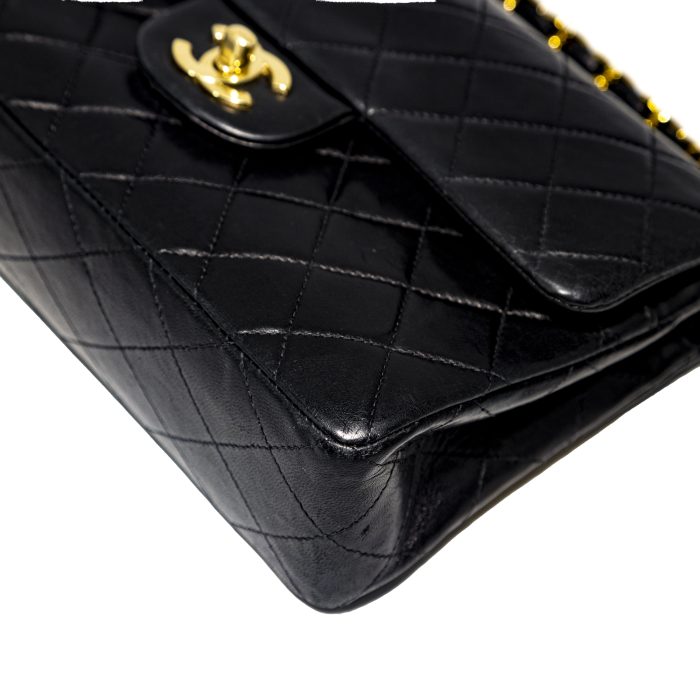 Borsa Chanel Timeless Classic Small colore nero hardware oro 24 k