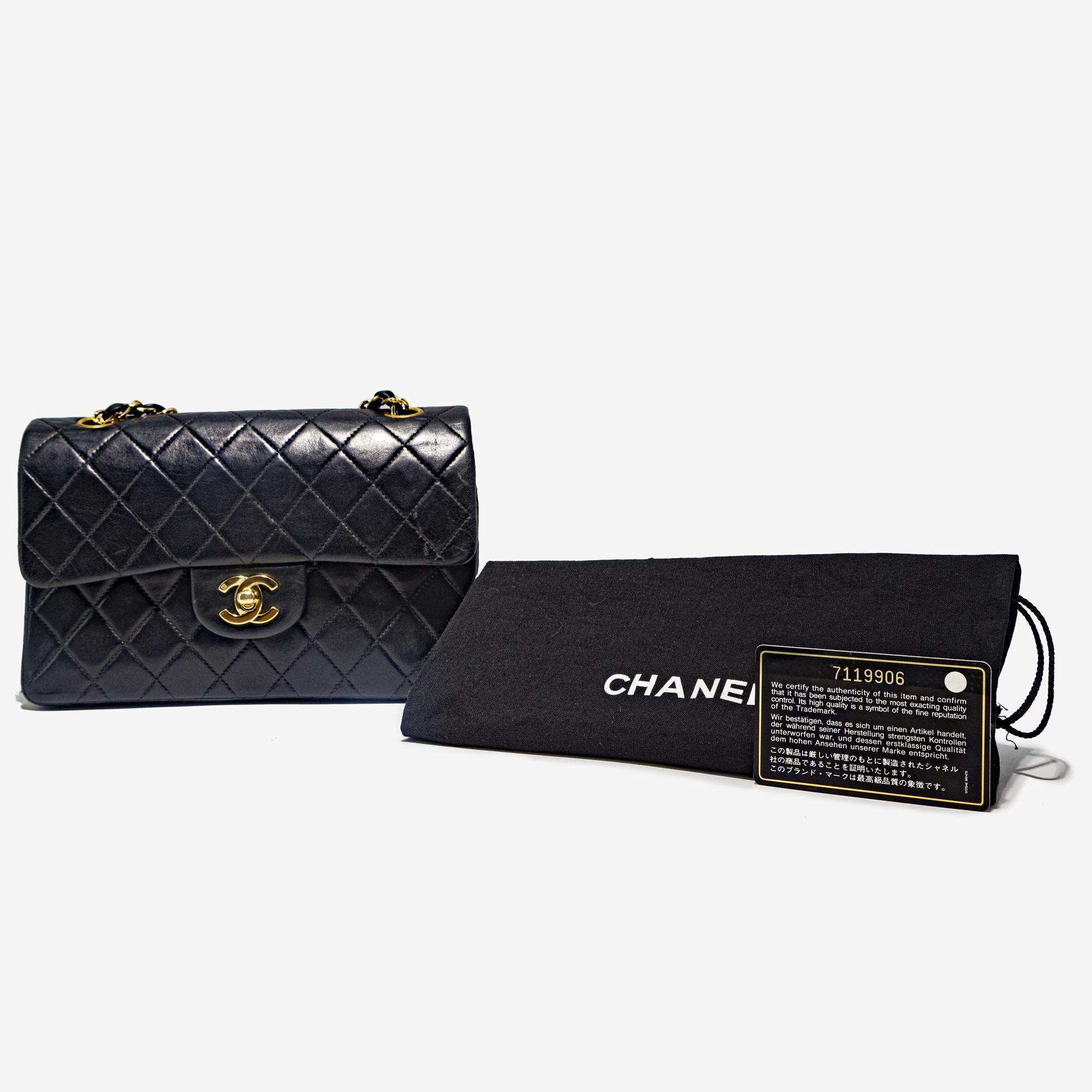 Borsa Chanel Timeless Classic Small Vintage hardware oro 24 k