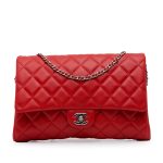 Borsa Chanel Clutch con catena rosso