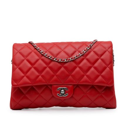 Borsa Chanel Clutch con catena rosso