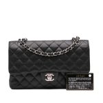 Chanel Classica media nera caviar