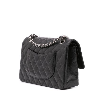 Chanel Classica media nera caviar