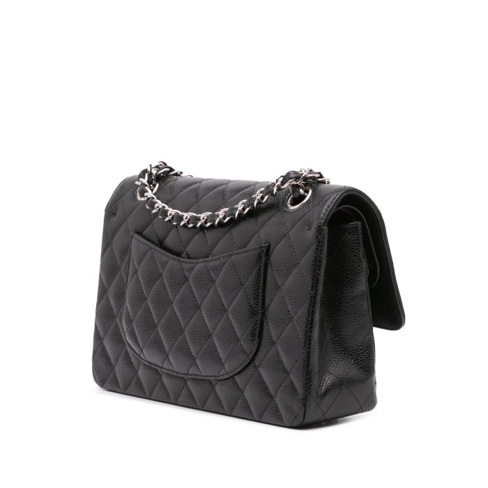 Chanel Classica media nera caviar