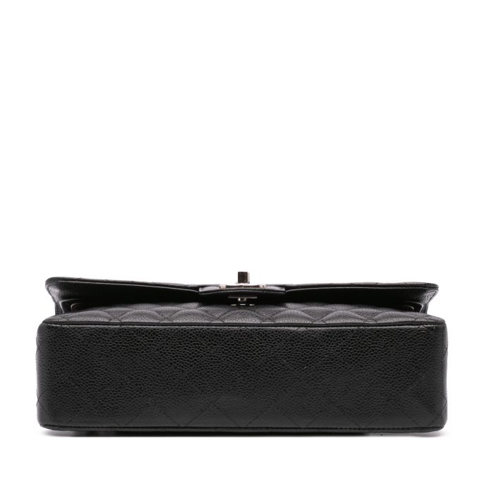 Chanel Classica media nera caviar