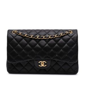 Chanel Classic Jumbo Agnello Nera
