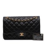 Chanel Classic Jumbo Agnello Nera