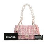 Chanel Tweed Rosa con manico in perle