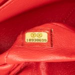 Chanel Classic Media Agnello Red