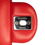 Chanel Classic Media Agnello Red