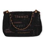 Chanel Mini Rectangular Denim Grafitti