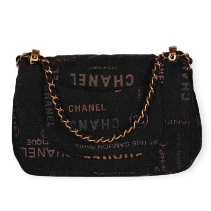 Chanel Mini Rectangular Denim Grafitti