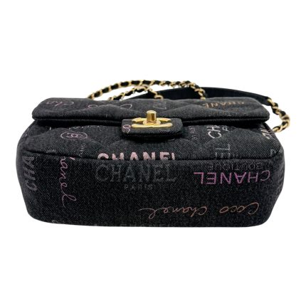 Chanel Mini Rectangular Denim Grigio Scuro