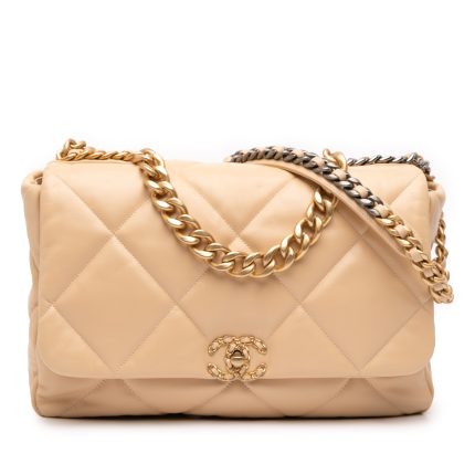 Chanel 19 Maxi Beige