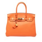 Hermès Birkin 30 Clemence Orange GHW