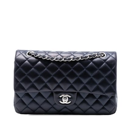 Chanel Classica Media Blu Scuro Iridescente