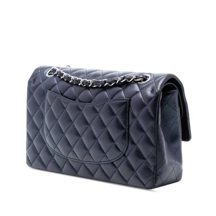 Chanel Classica Media Blu Scuro Iridescente