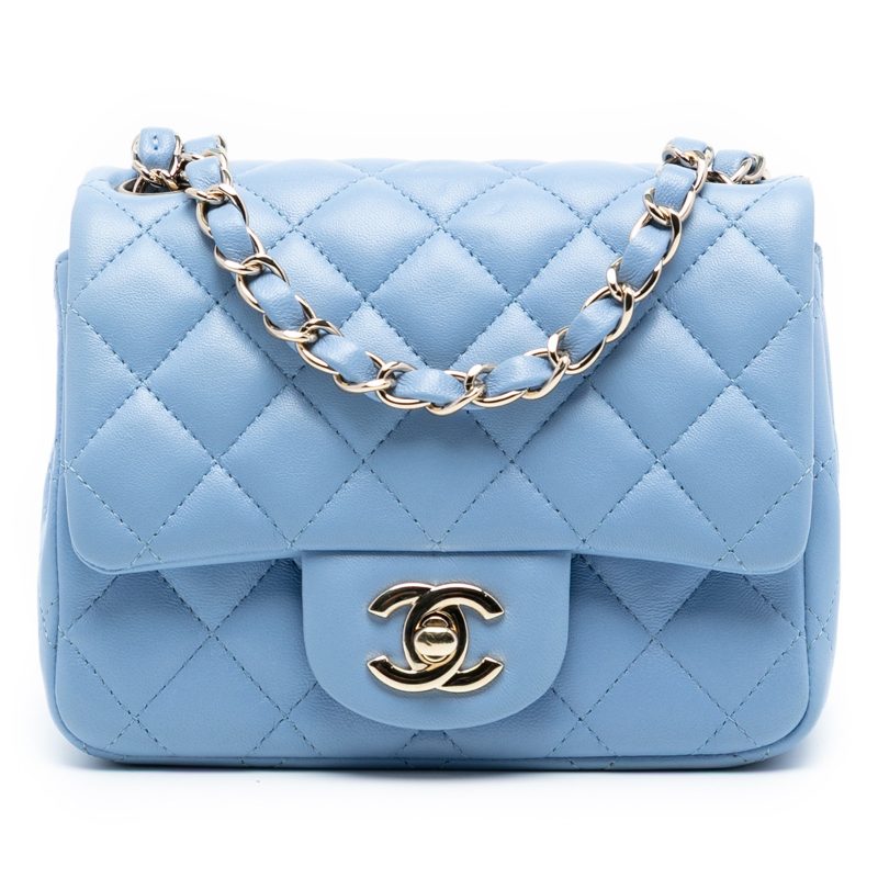 Chanel Mini Square Classic Baby Blue