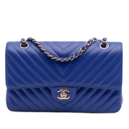 Chanel Classic 11.12 Chevron Blu