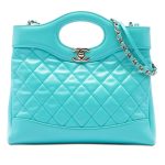 Chanel 31 Mini Shopping Bag Shiny Tiffany Blue