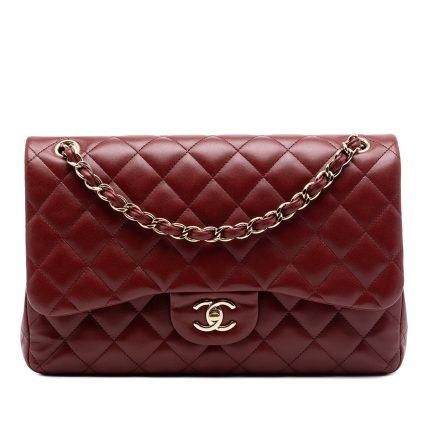 Chanel Classic Jumbo Burgundy Lambskin GHW