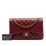 Chanel Classic Jumbo Burgundy Lambskin GHW